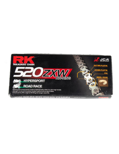 CHAINE RK 520ZXW  36 MAILLONS avec Rivet Creux.