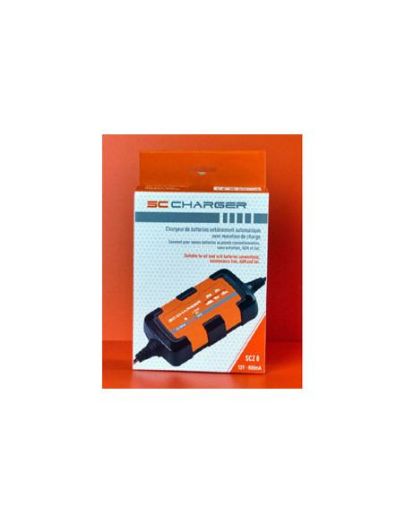 SCZ8 Chargeur de batterie 12V automatique - 0.8 A.