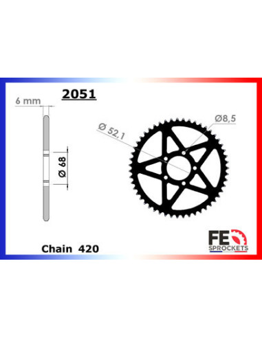 COURONNE ALU SUR-RON ELECTRIQUE 60 420