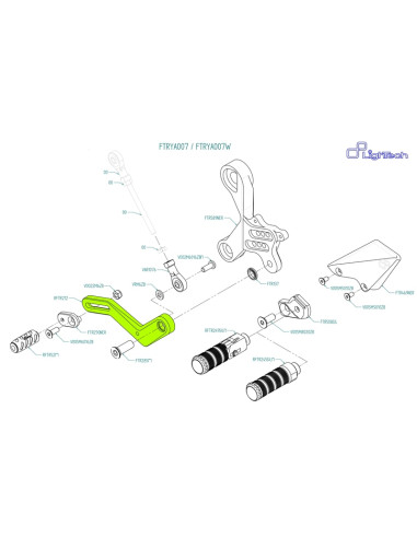 Ensemble du levier de vitesse LIGHTECH