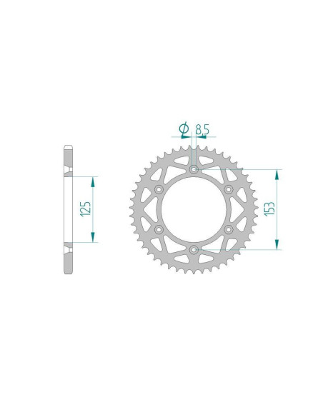 Kit chaine DID  ALU HM/HONDA CRE 300 F 2012 à 2013