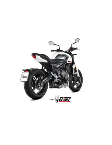 Ligne complète MIVV Delta Race Steel Black/carbone - Triumph Trident 660