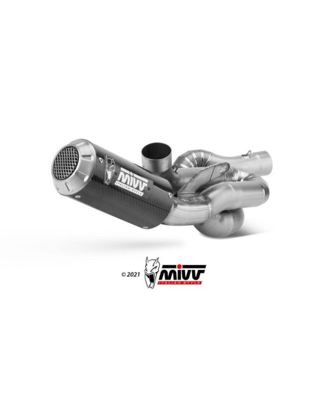 Ligne complète MIVV MK3 Evo titane/carbone - Ducati Panigale V4