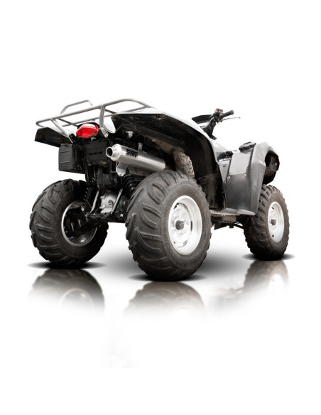 Silencieux HMF Performance Series inox brossé/inox -  Suzuki King Quad 700
