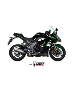 Silencieux MIVV Delta Race inox brossé/carbone - Kawasaki Ninja 1000 sx 2
