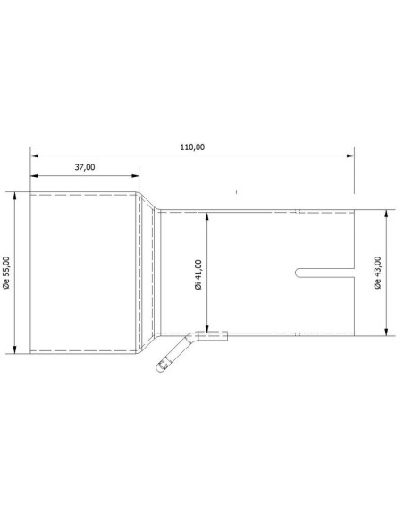 Tube de raccordement MIVV 55  41 mm