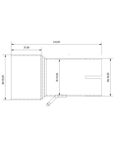 Tube de raccordement MIVV 55  44 mm