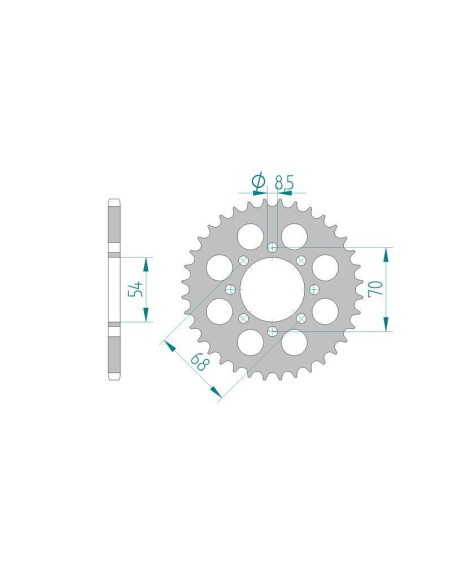 Kit chaine DID  ACIER HONDA C 70    0 à    0