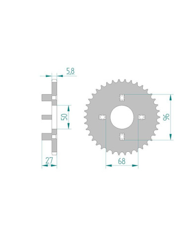Kit chaine DID  ACIER HONDA CY 80 HB01 1979 à 1979