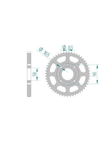 Kit chaine DID  ACIER HONDA CG 125 1977 à 1984