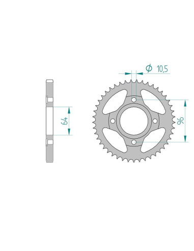 Kit chaine DID  ACIER HONDA CG 125 ES   4,5,6,7,8 2004 à 2008