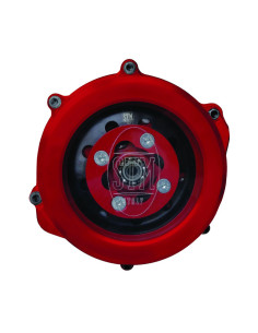 Carter d'embrayage STM rouge/transparent - KTM 450