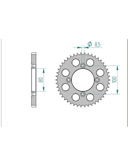 Kit chaine DID  ACIER HONDA CRF 125   F 2015 à 2015