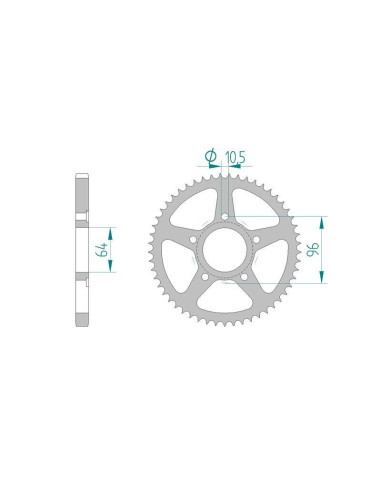 Kit chaine DID  ACIER HONDA XL 125 R JD04 1982 à 1997