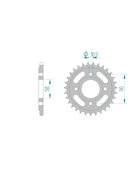 Kit chaine DID  ACIER HONDA CB 250 NIGHTHAWK 1992 à 2008