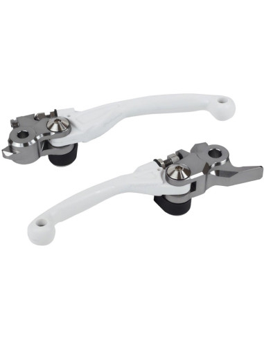 Jeu de leviers POLISPORT Pivor Incassable blanc - Honda CR125R / 250R