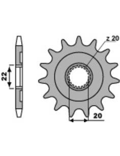 Pignon PBR acier standard 2103 - 520 2