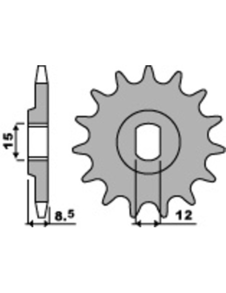 Pignon PBR acier standard 2240 - 415