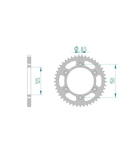 Kit chaine DID  ACIER HONDA CRF 250 L   C,D,E 2012 à 2014