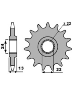 Pignon PBR acier standard 3800 - 520 2
