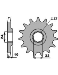 Pignon PBR acier standard 402 - 520 2