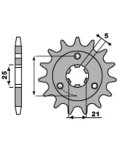 Pignon PBR acier standard 424 - 530 2