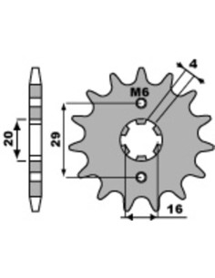 Pignon PBR acier standard 425 - 428