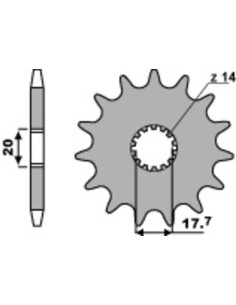 Pignon PBR acier standard 440 - 520 2