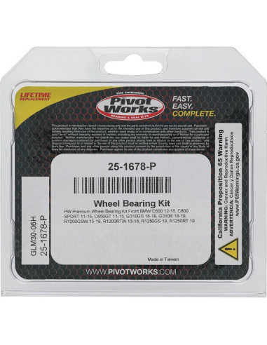 Wheel Bearing Kit All Balls 25-1678