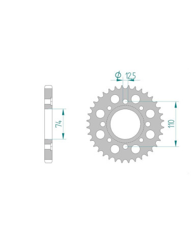 Kit chaine DID  ACIER HONDA CB 450 T 1982 à 1982