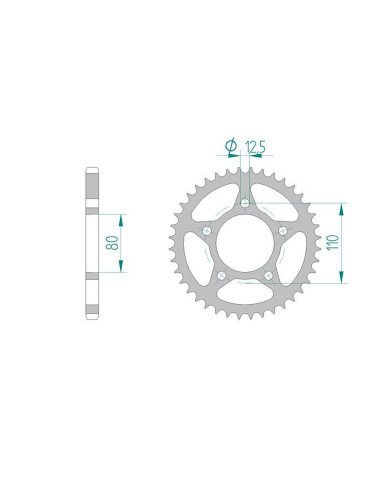 Kit chaine DID  ACIER HONDA CB 500   R,S,T,V,W,X,Y,1,2,3 PC26/PC27/PC32 1994 à 2003