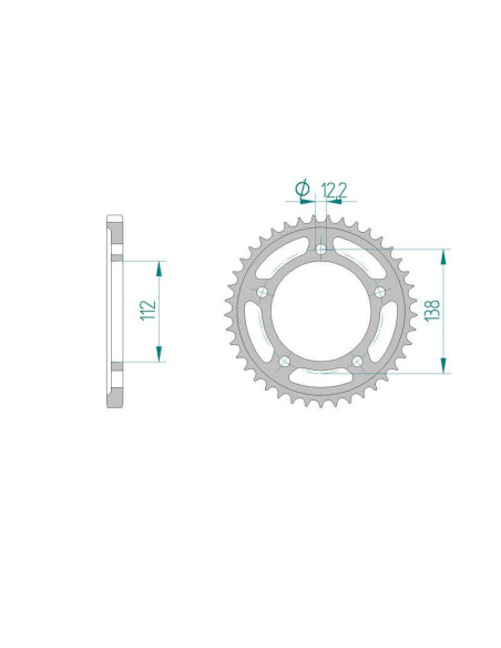 Kit chaine DID  ACIER HONDA CBF 500 A   4,5,6,7 ABS 2004 à 2007