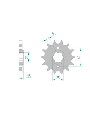 Kit chaine DID  ACIER HONDA FT 500   C PC07 1982 à 1984