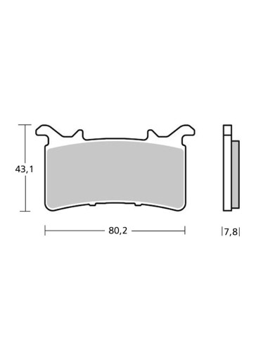 Plaquettes de frein BREMBO UPGRADE Z04 métal fritté - M578Z04