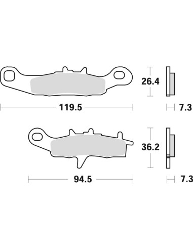 Plaquettes de frein BRAKING Off-Road métal fritté - 812CM44