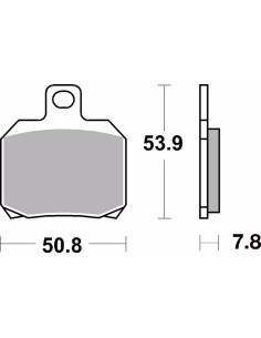 Plaquettes de frein BREMBO métal fritté - 07BB20SP 2