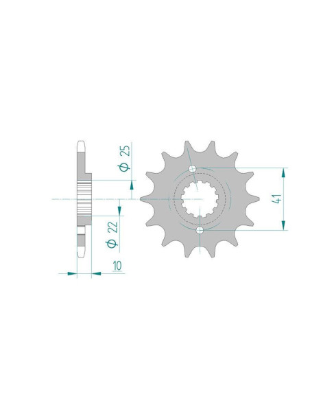 Kit chaine DID  ACIER HONDA FMX 650   5,6 2005 à 2006