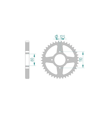 Kit chaine DID  ACIER HONDA CB 750   F2,K7 1977 à 1978