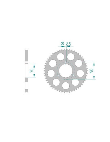 Kit chaine DID  ALU HONDA CR 80 R  B2   G BW 1986 à 1986