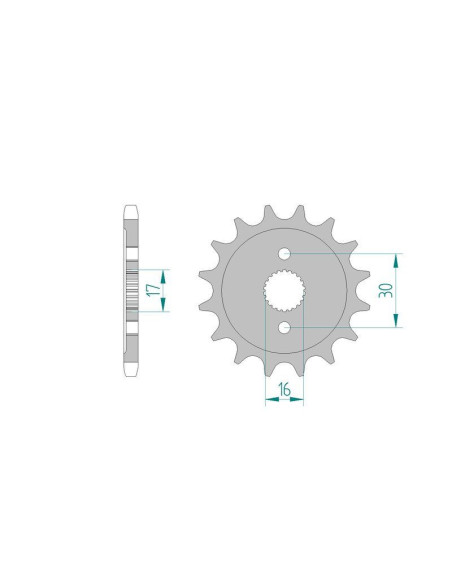 Kit chaine DID  ALU HONDA CR 80 R  428   T,V,W,X,Y, 1,2 SW 1996 à 2002