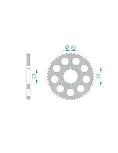 AFAM COURONNE ALU au pas de 420