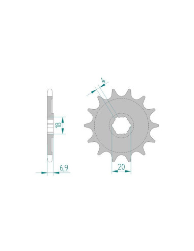 Kit chaine DID  ALU HONDA CR 125 R   F 1985 à 1985