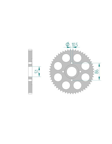Kit chaine DID  ALU HONDA TL 125 1989 à 1989