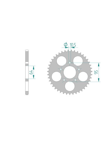 Kit chaine DID  ALU HONDA XL 200 R   D MD06 1983 à 1983