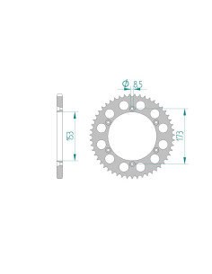 AFAM COURONNE ALU au pas de 520