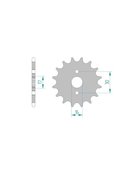 Kit chaine DID  ALU HONDA CR 85 R   3,4,5 ANTIBOUE 2003 à 2005