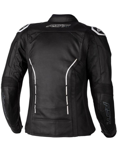 Veste femme RST S1 CE cuir - noir/blanc taille XXL