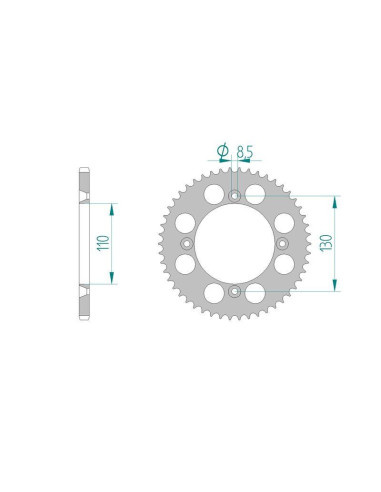 Kit chaine DID  ALU HONDA CRF 150 R   7,8,9,A,B,C SW ANTIBOUE 2007 à 2012