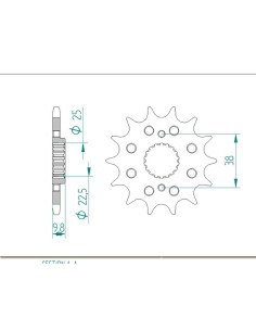 Pignon AFAM pour moto au pas de 520