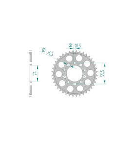AFAM COURONNE ALU au pas de 520